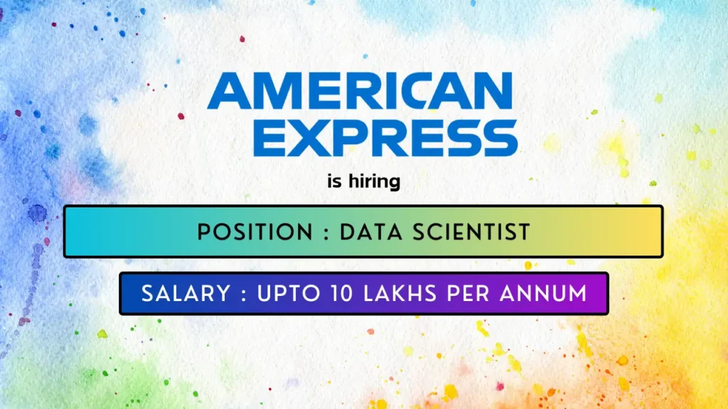 American Express hires exciting Data Science Job in Bangalore