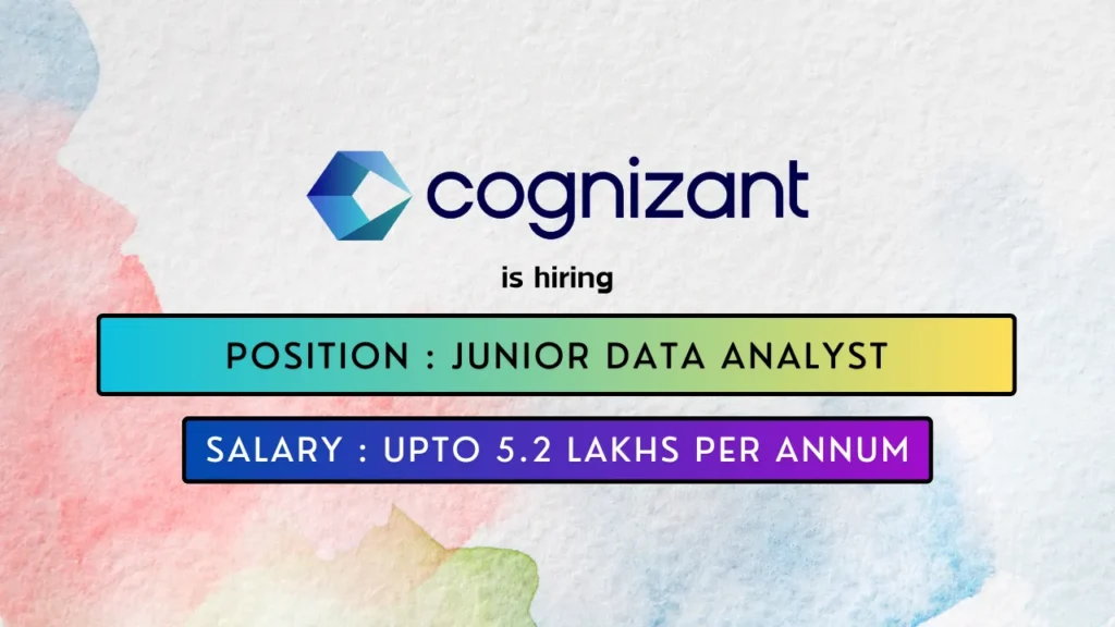 Cognizant hires exciting Data Analyst Job in Mumbai