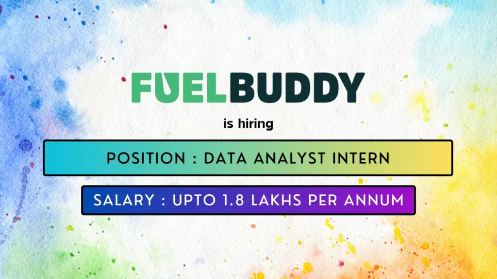 FuelBuddy hires exciting Data Analyst Intern in Gurgaon