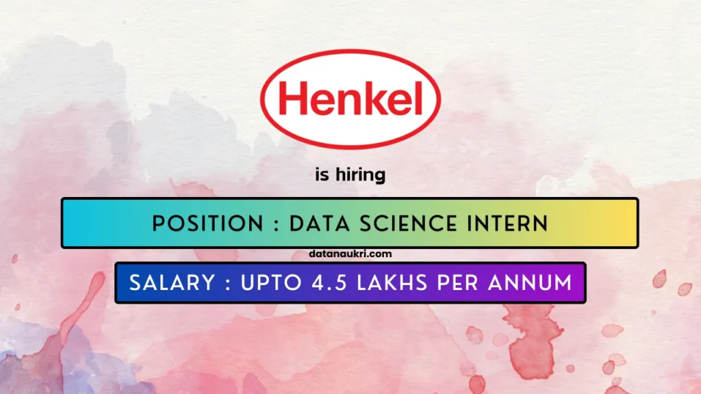 Henkel hires exciting Data Science Intern in Pune.