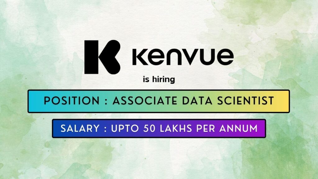 Kenvue is hiring for a Data Science Job in Bangalore