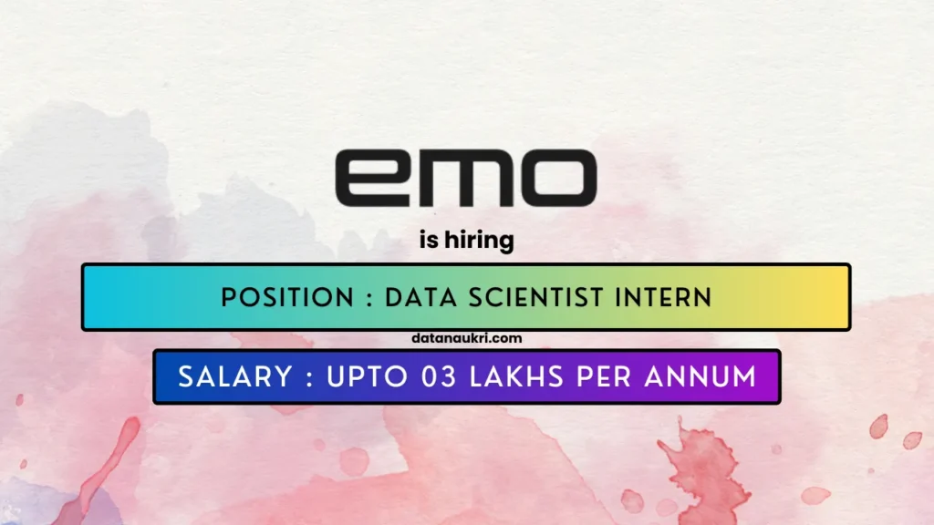 EMO.energy hires exciting Data Science Intern job in Bengaluru