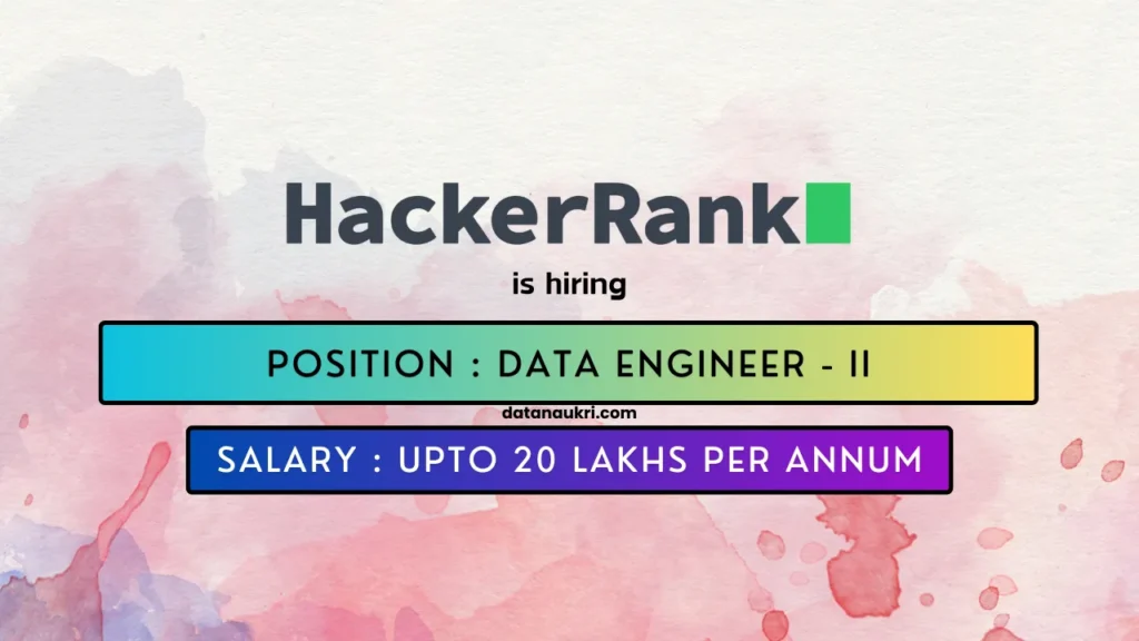 HackerRank hires exciting Remote Data Engineer Job in India