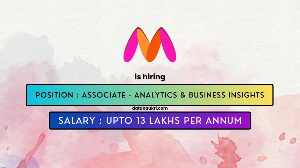 Myntra hires exciting Data Analyst job in Bengaluru