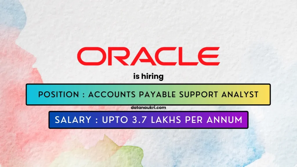 Oracle hires exciting Accounts Analyst job in Bengaluru