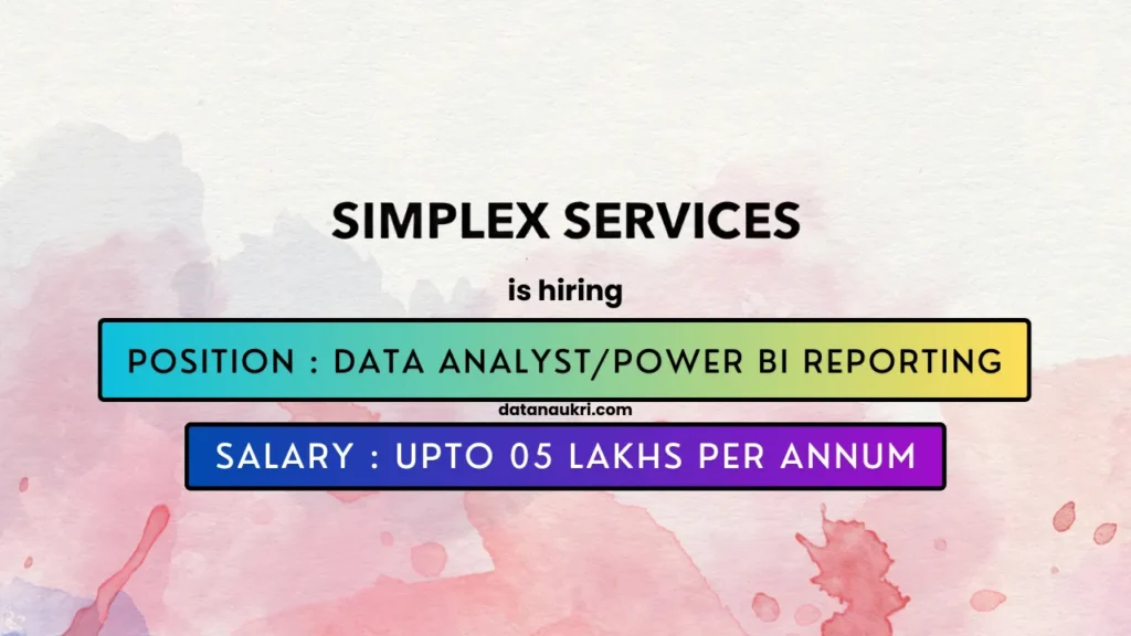 Simplex hires exciting Data Analyst job in India