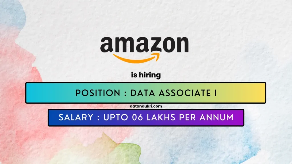 Amazon hires exciting Data Analyst job in Bangalore 2024.