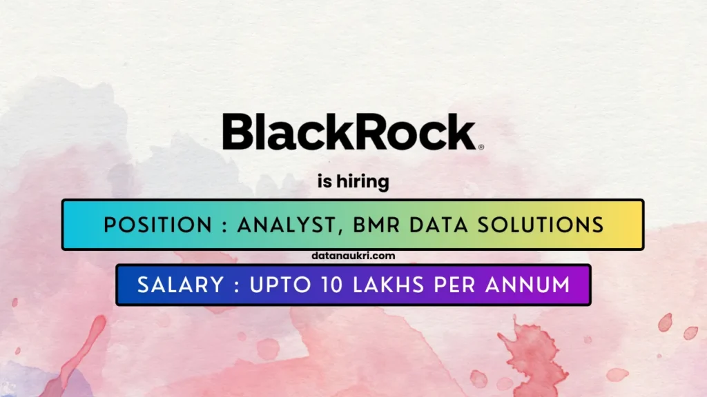 BlackRock hires exciting Analyst job in Gurgaon 2024.