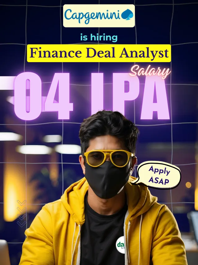 “Don’t Miss Out!”. Capgemini hires a Finance Analyst.