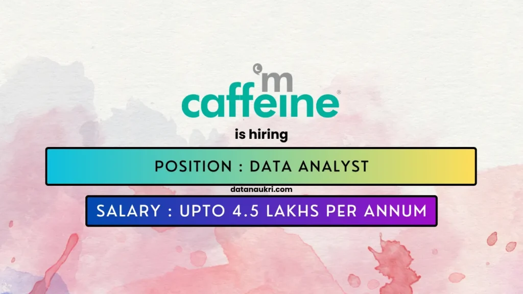 mCaffeine hires exciting Data Analyst job in Mumbai 2024.