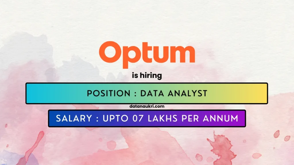 Optum hires exciting Data Analyst job in Hyderabad 2025.